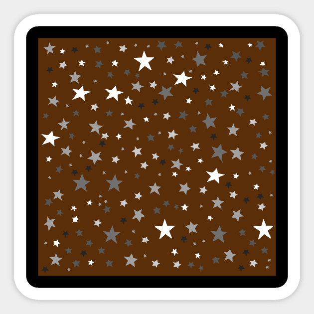 Stars In A Sea of Gingerbread Brown Sticker by Neil Feigeles